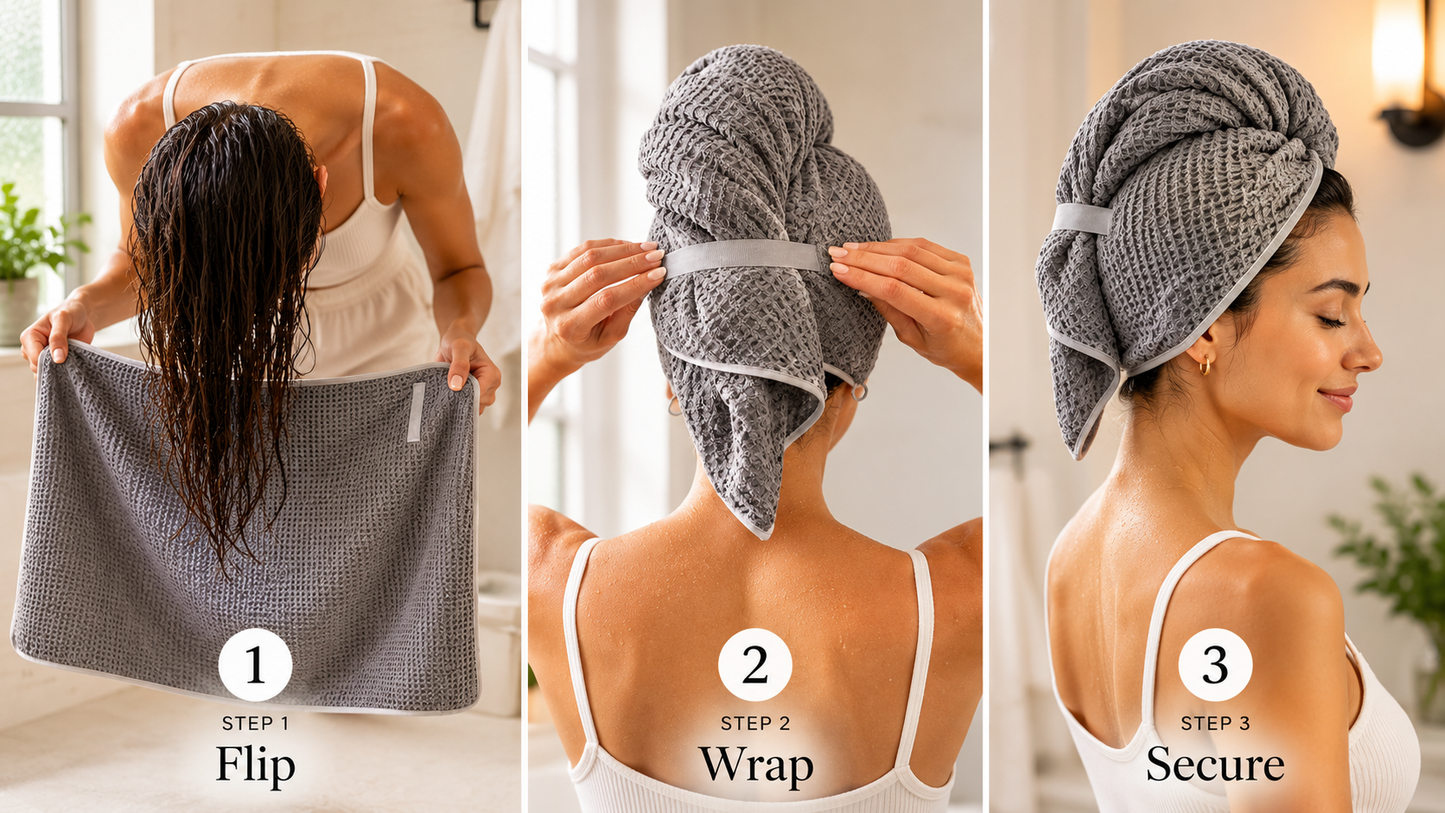 Rinely Hair Wrap Towel — Made for Filtered Showers